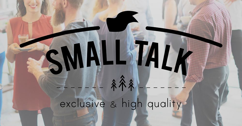 Small Talk Advice Break Colleagues Discussion Concept
