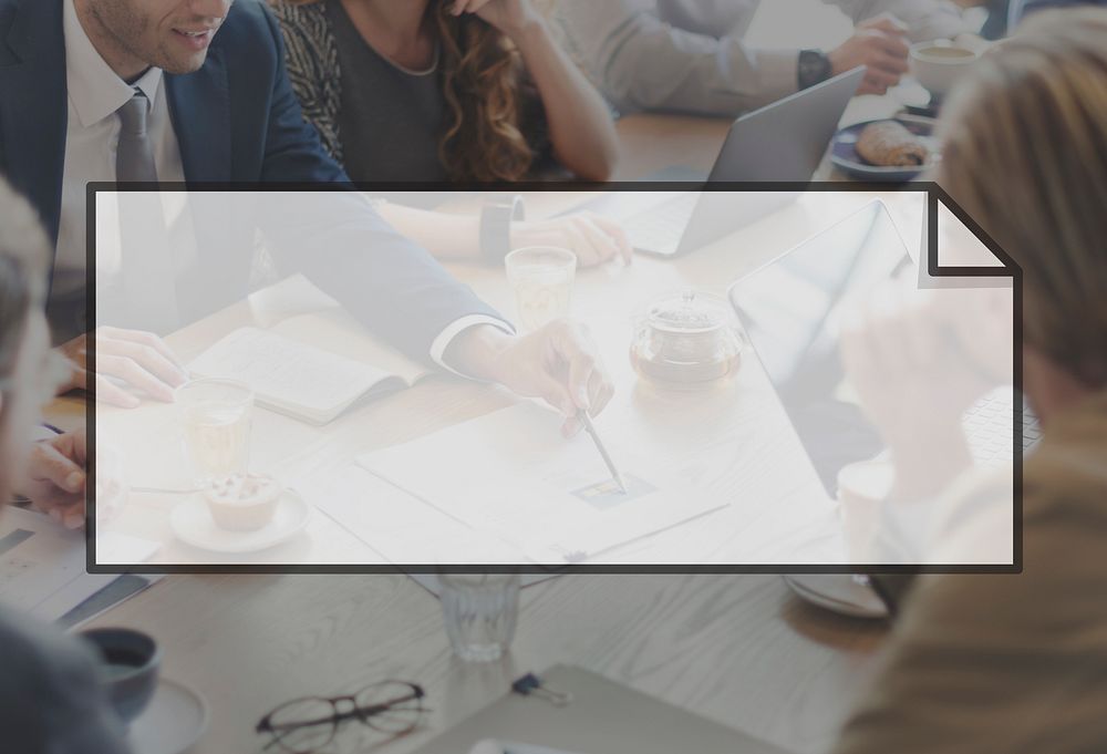 Business Gathering Meeting Frame Graphic Concept