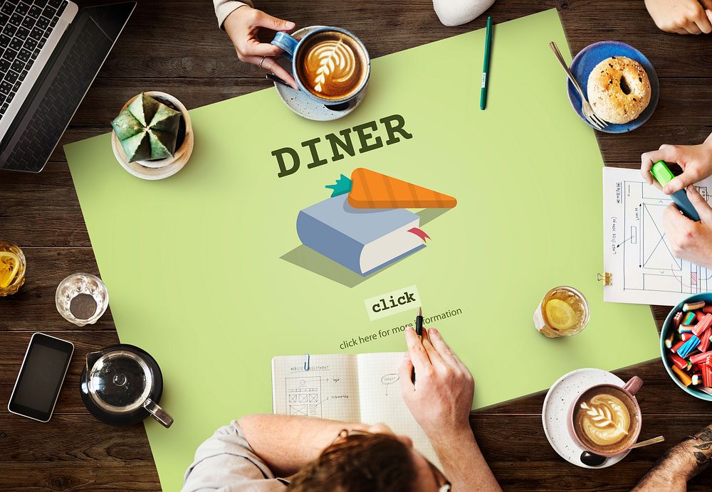 Diner Cook Book Meal Preparation Concept