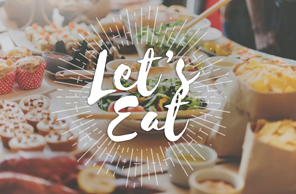Let's Eat Food Catering Cuisine Gourmet Eating Concept