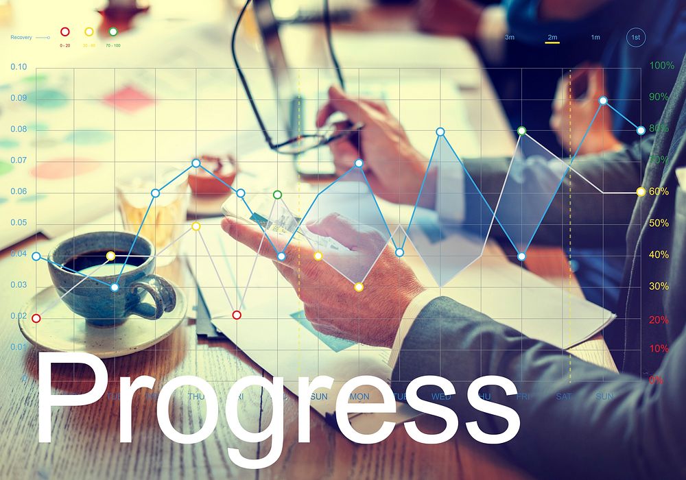 Analysis Stock Exchange Graph Report Progress Concept