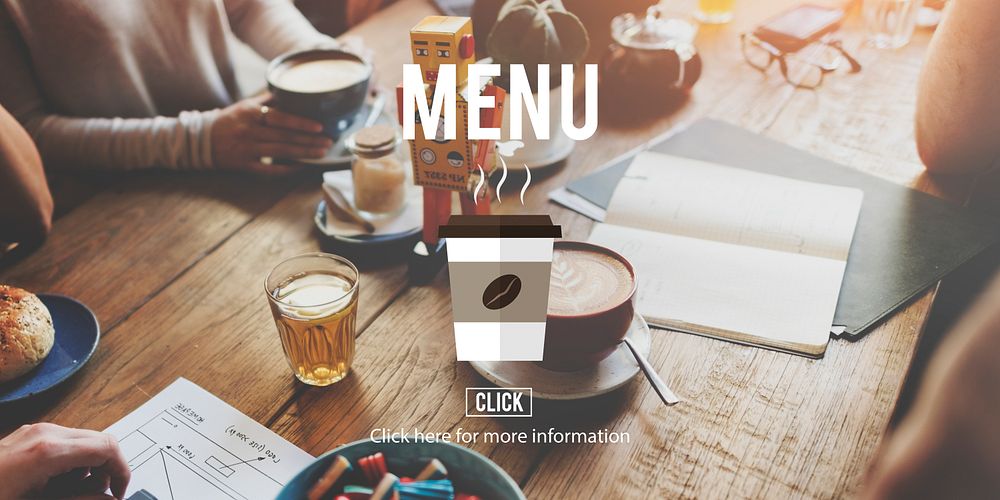 Menu Online Delivery Coffee Shop Concept