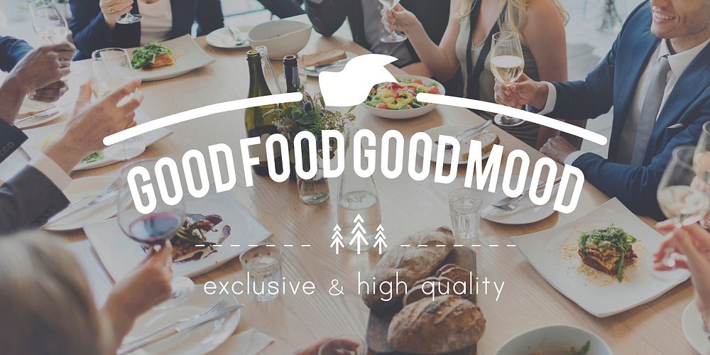 Good Food Good Mood Gourmet Cuisine Catering Culinary Concept