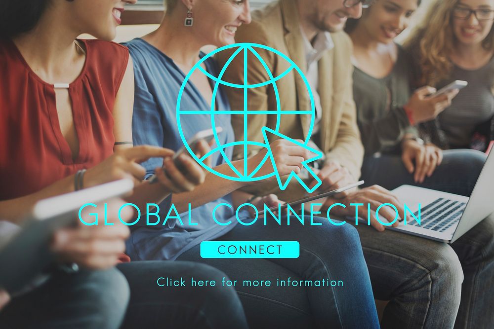 Global Network Connection Technology Concept