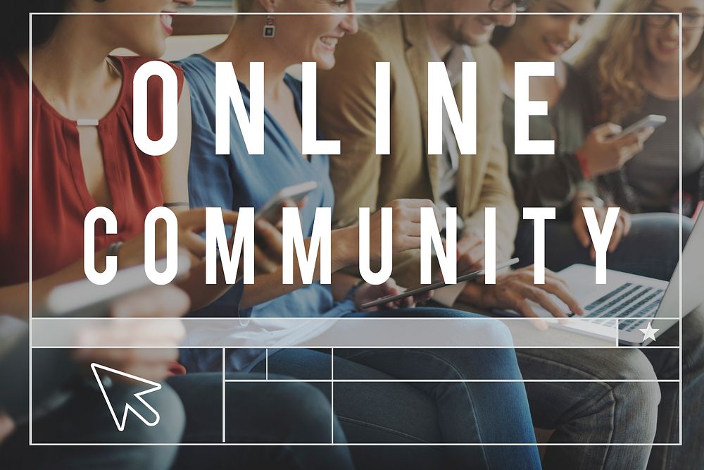 Online Community Communication Chat Blog Concept