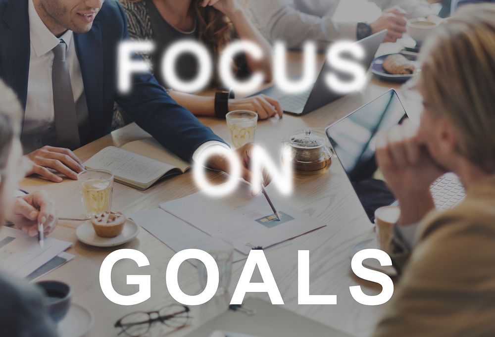 Focus On Goals Text Graphics Concept