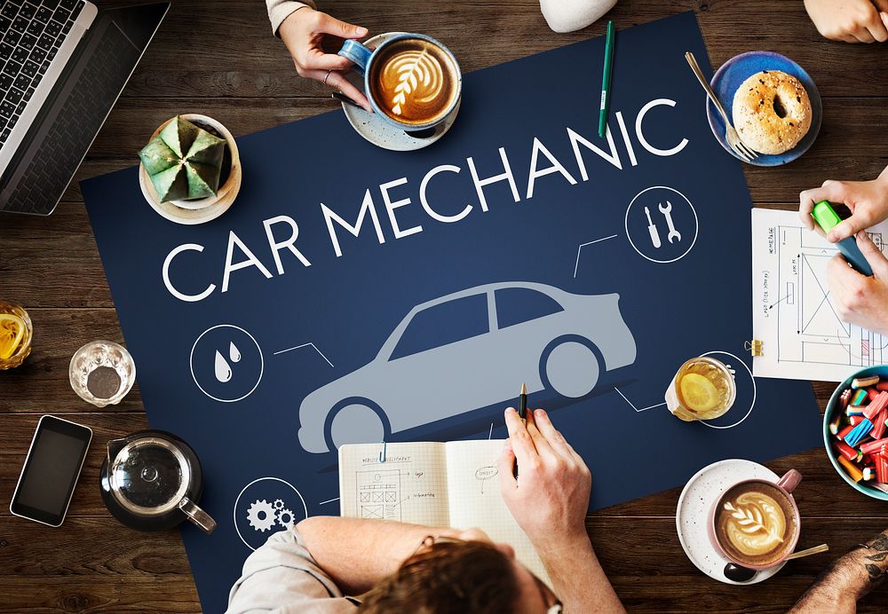 Automobile Vehicle Car Mechanic Maintenance Concept