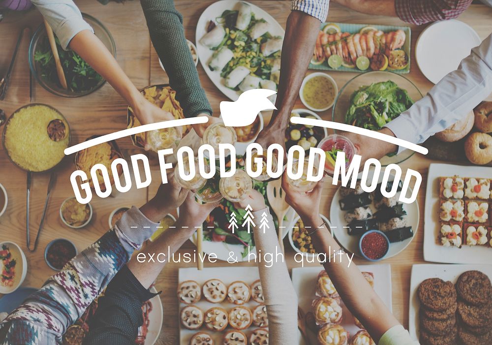 Good Food Good Mood Meal Concept