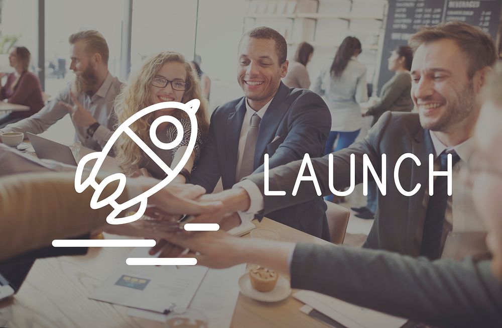 Launch Startup Business Success Release Concept