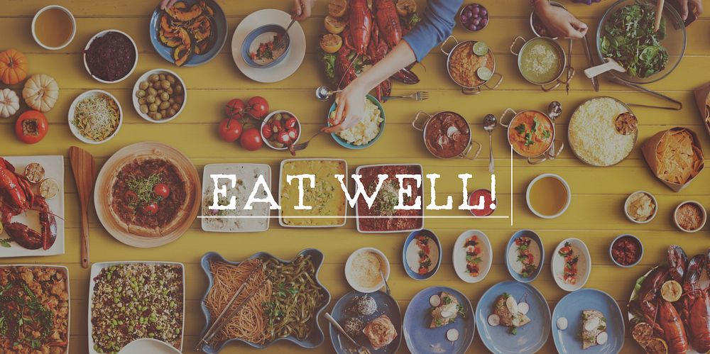 Eat Well Delicious Meal Flavour Concept