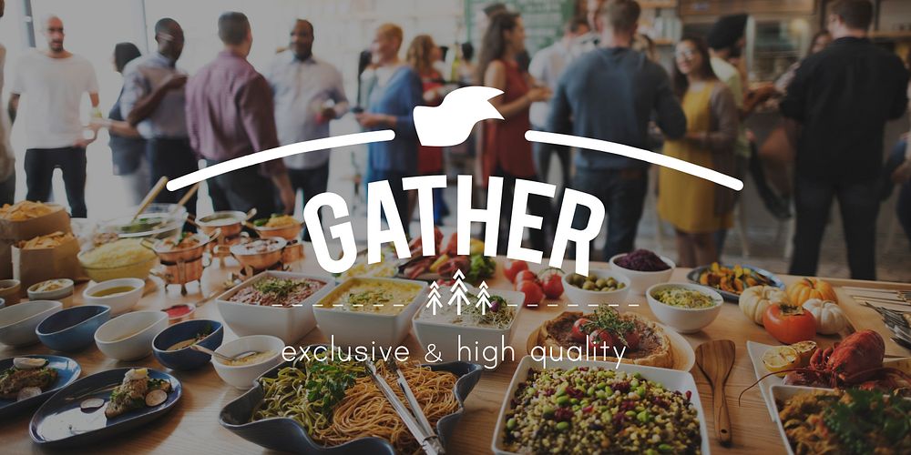 Gather Gathering Community Society Corporate Teamwork Concept