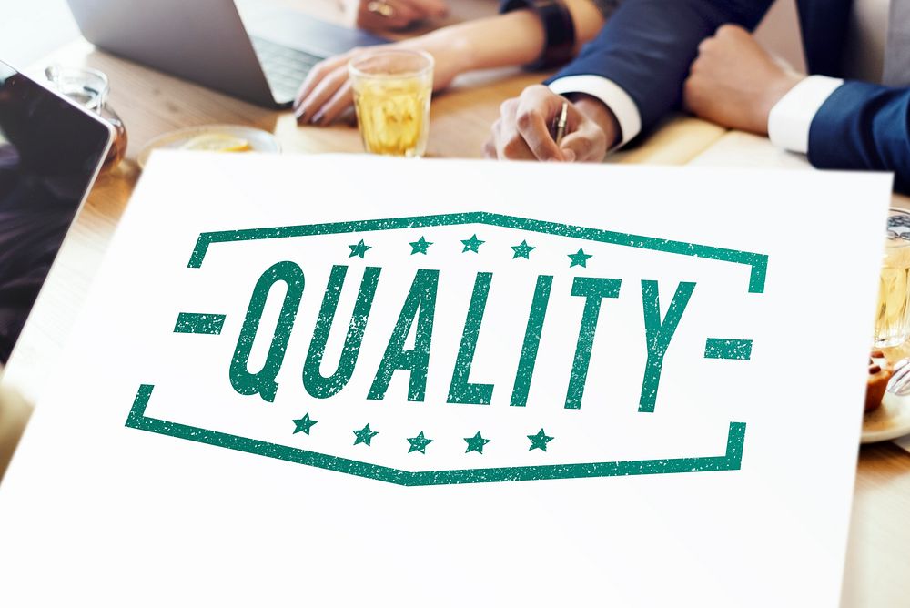 Quality Service Guaranteed Premium Quality Concept