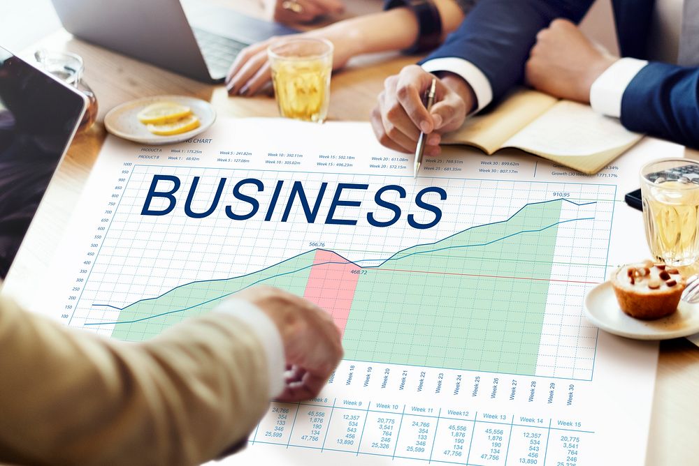 Business Analysis Graphs Marketing Goals concept
