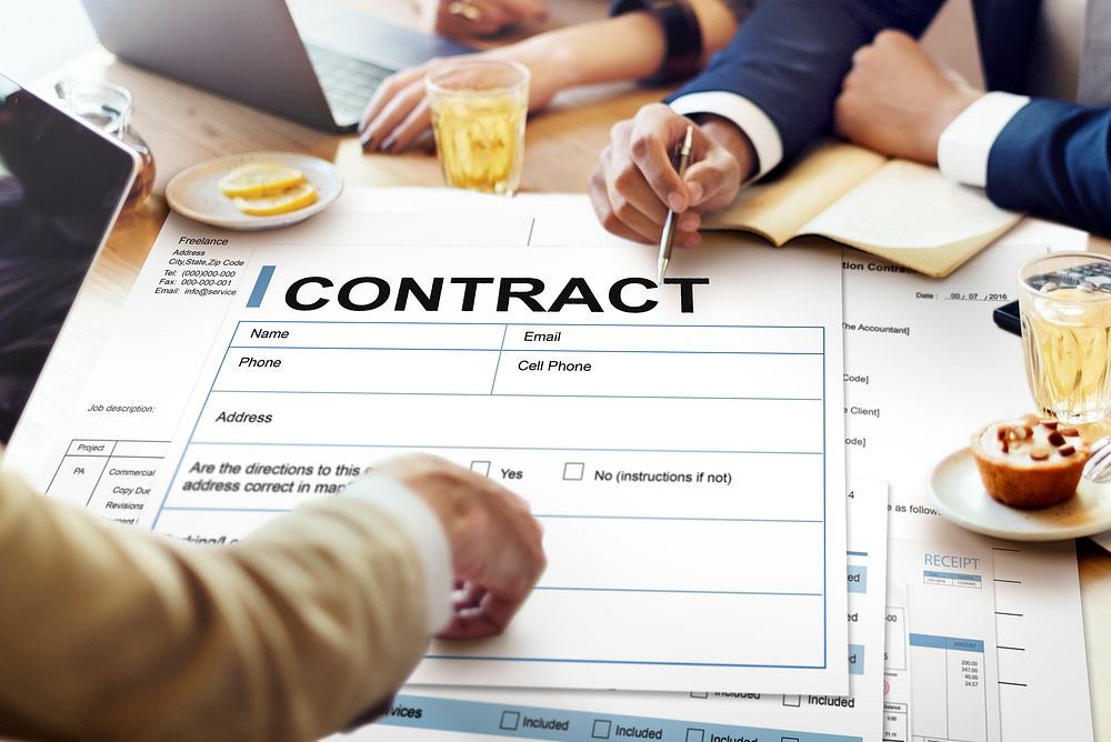 Contract Deal Agreement Legal Document Concept