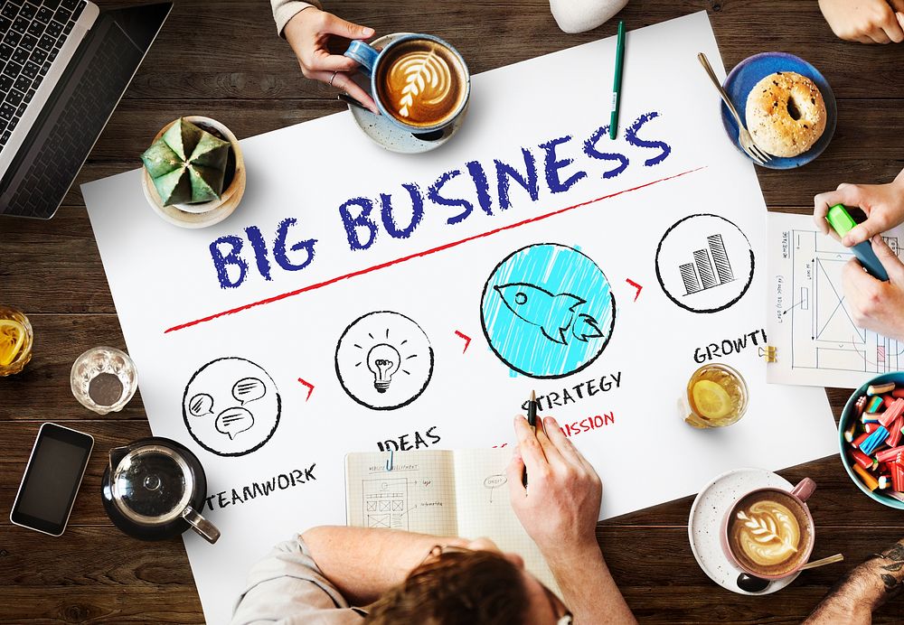 Big Business Plan Growth Strategy Concept