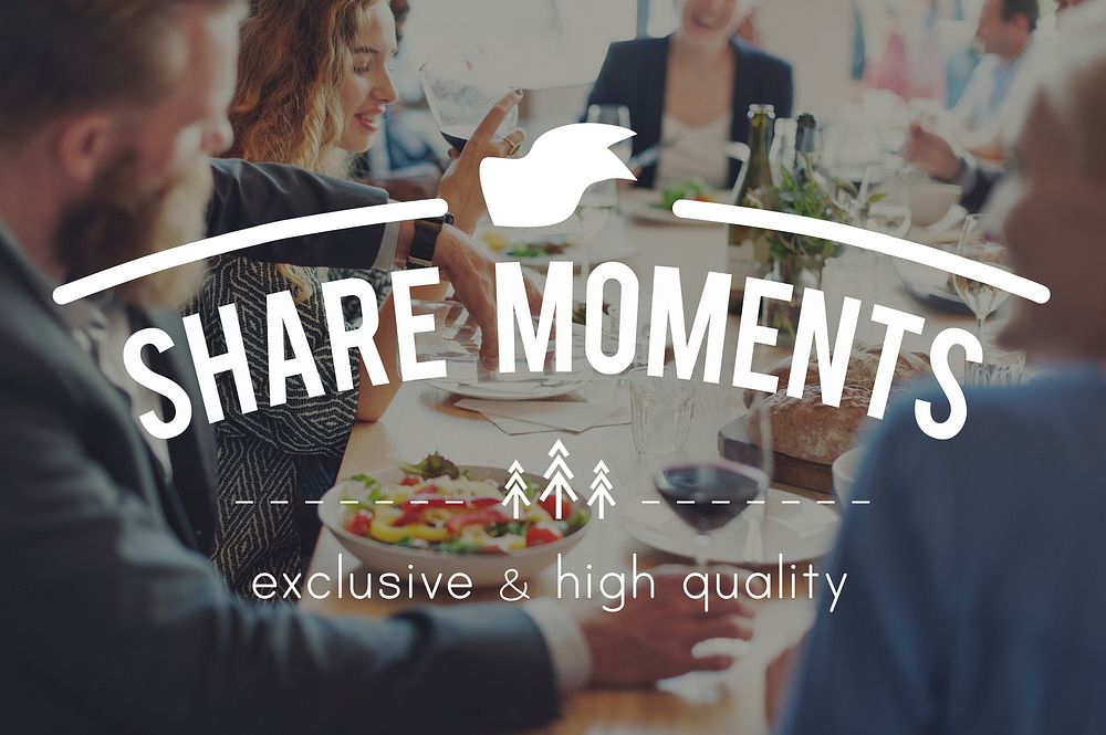 Share Ideas Moments Connection Share Social Concept