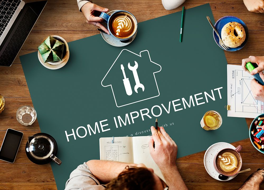 Home Improvement Website Register Button Concept