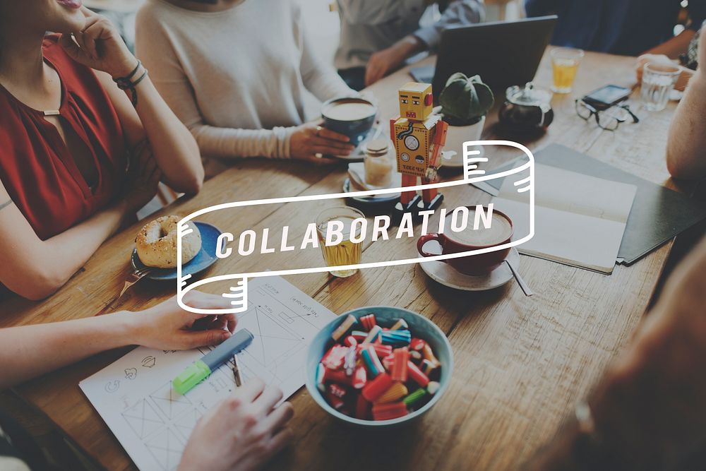 Collaboration Corporate Collaborate Teamwork Partnership Concept