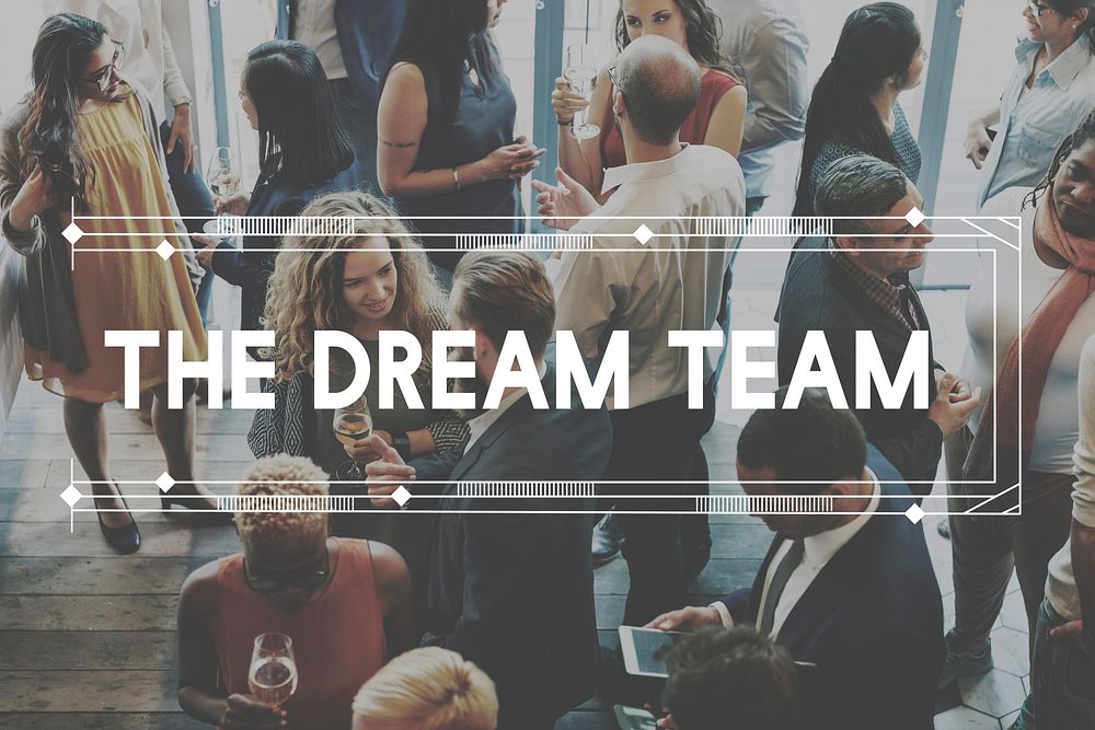 The Dream Team Successful Teamwork Concept