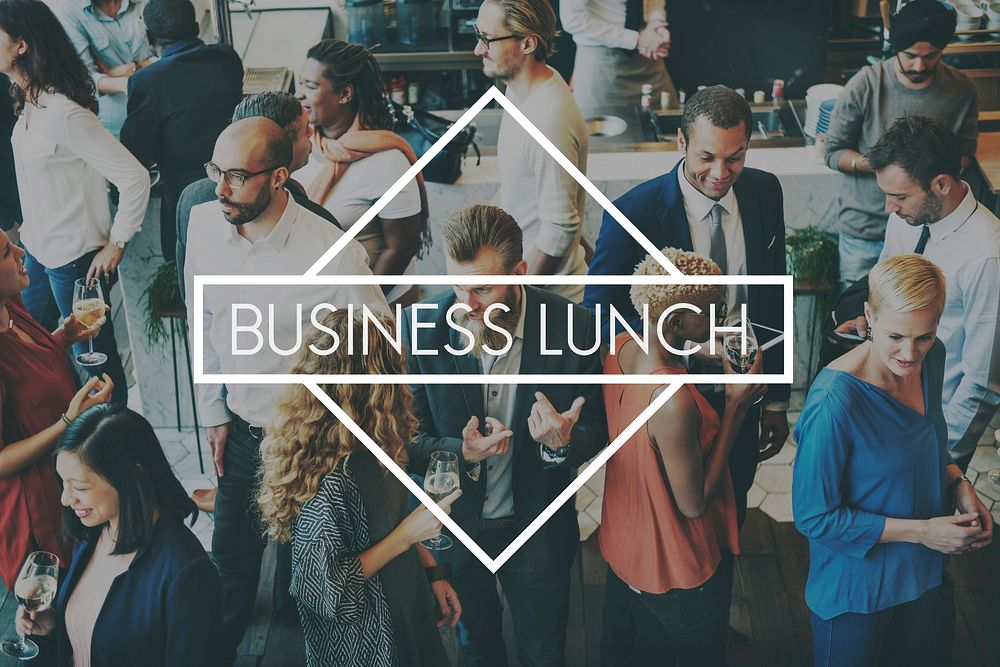 Business Lunch Meal Company Corporate Growth Concept