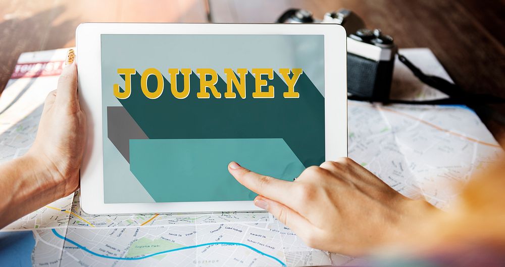 technology, map, travel, tablet