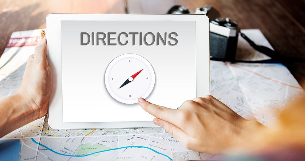 Directions Destination Location GPS Map Concept