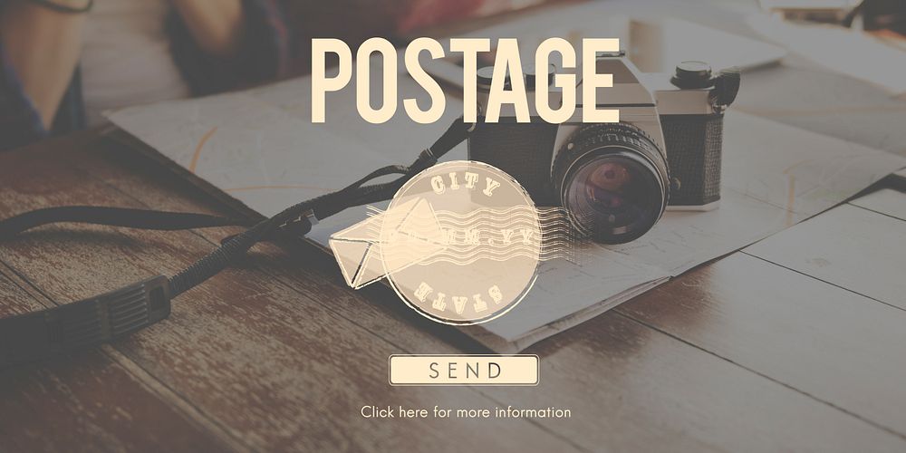 Postal Post Delivery Stamp Graphic Concept