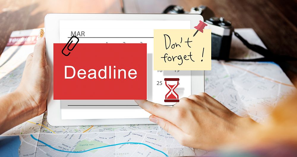 Deadline Note Calendar Planner Concept