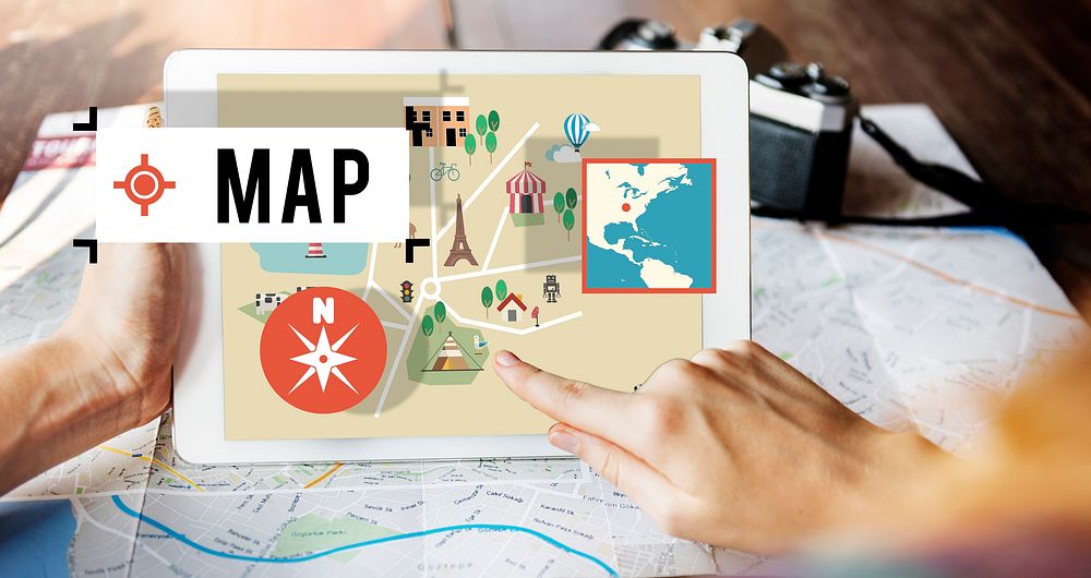 Map Navigation Position Transport GPS Route Concept