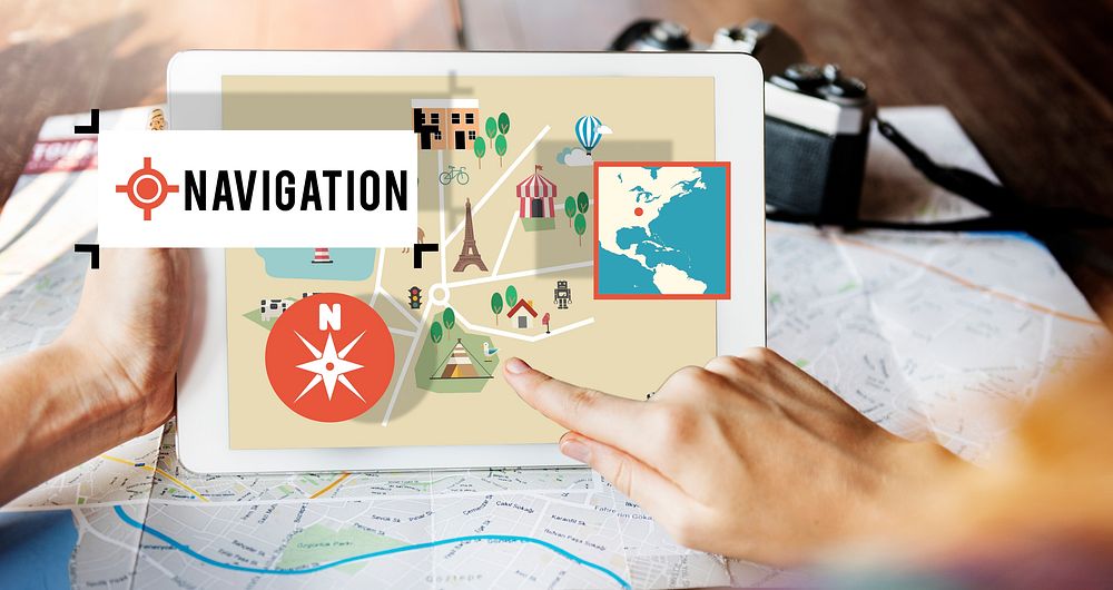 Navigation Location Position Transportation Map Concept