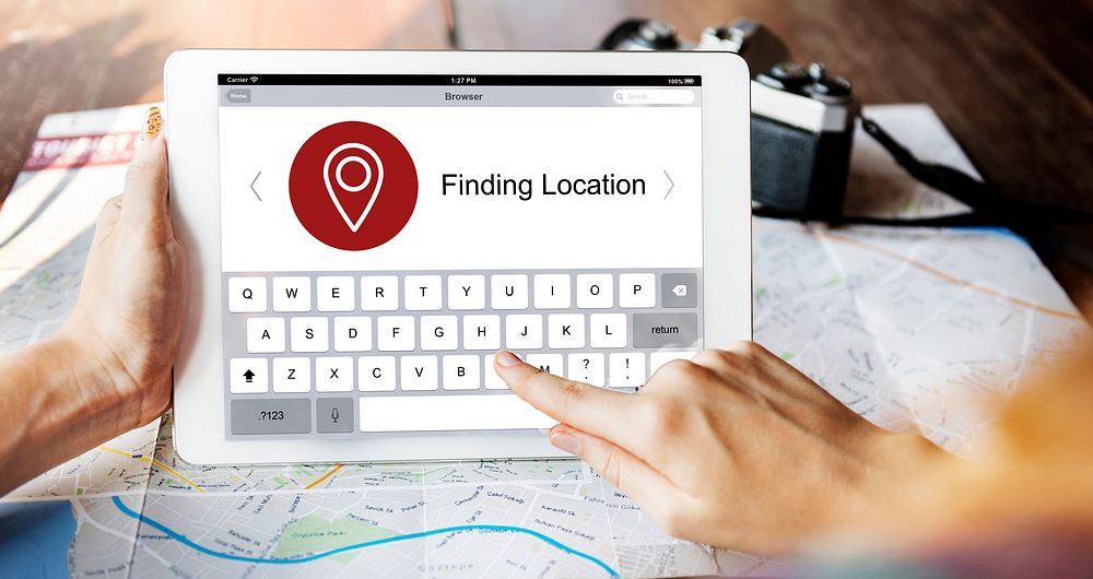 Location Finder Map Application Concept