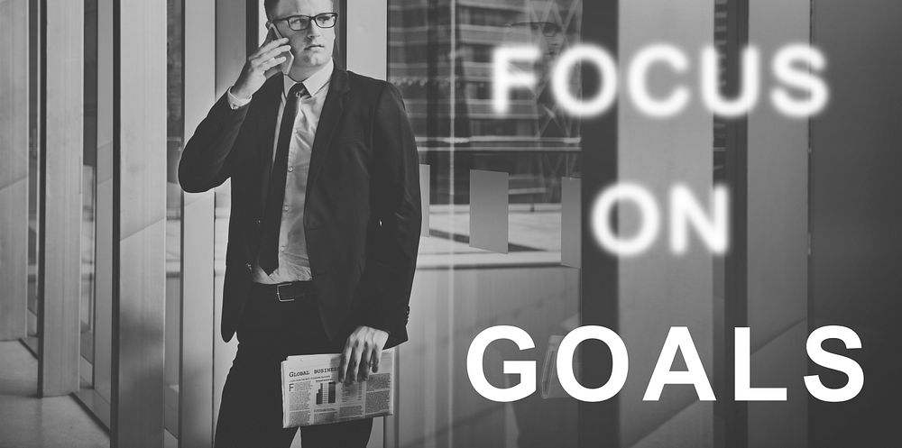 Focus On Goals Text Graphics Concept