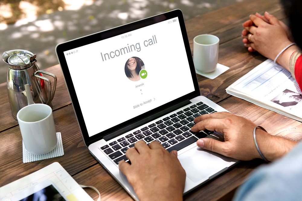 Incoming Call Video Communication Concept