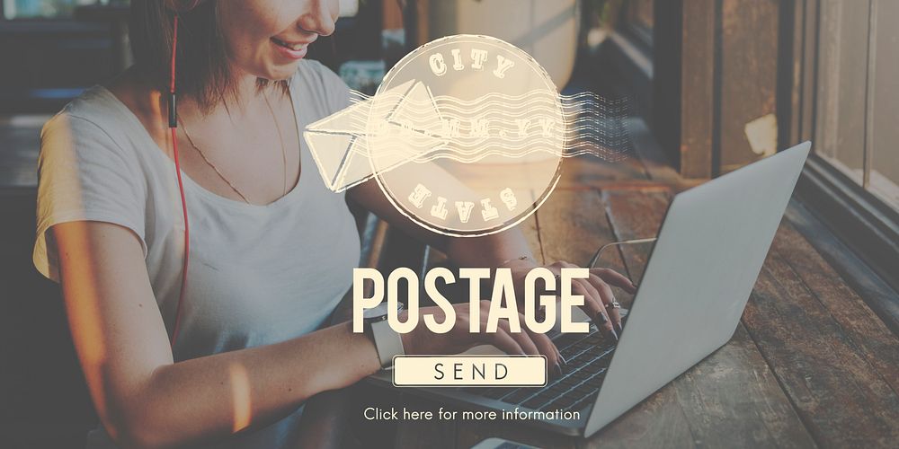 Postage Postal Stamp Delivery Postmark Concept