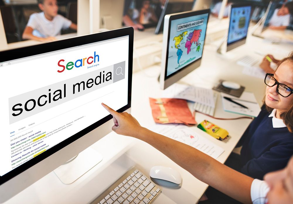 Social Media Search Engine Optimization Software Concept