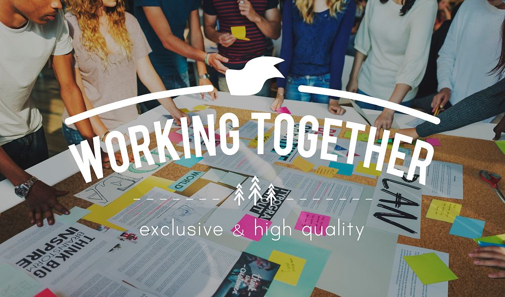 Working Together Teamwork Collaboration Togetherness Association Concept