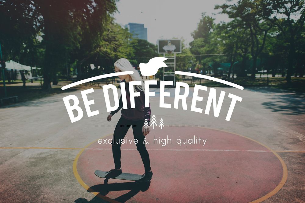 Be Different Unique Distinct Exclusive Concept