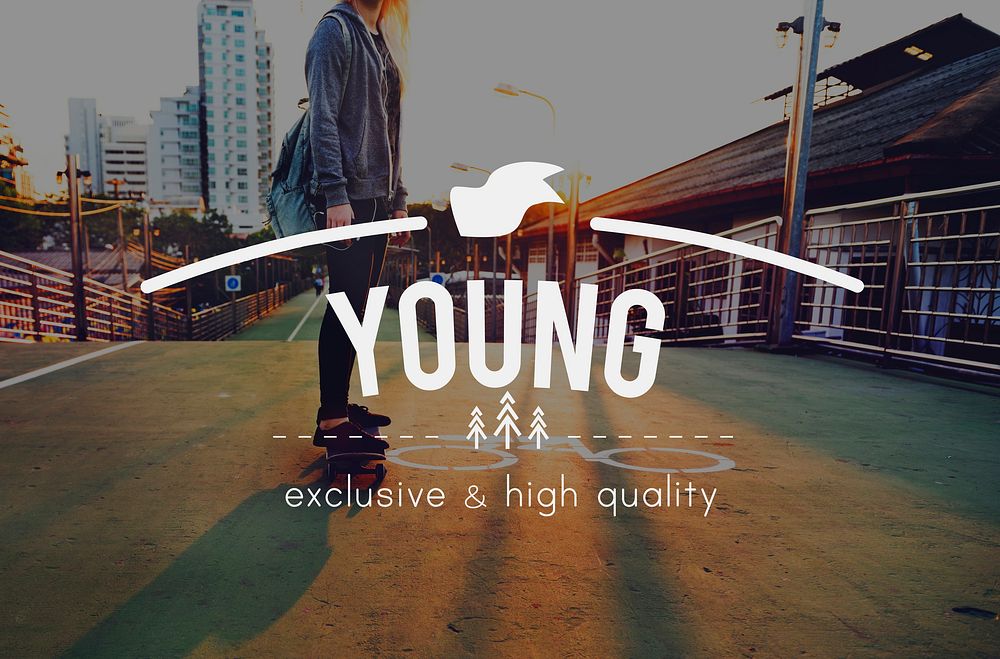 Youth Jourhey Young Words Carefree Skateboard Graphic Concept