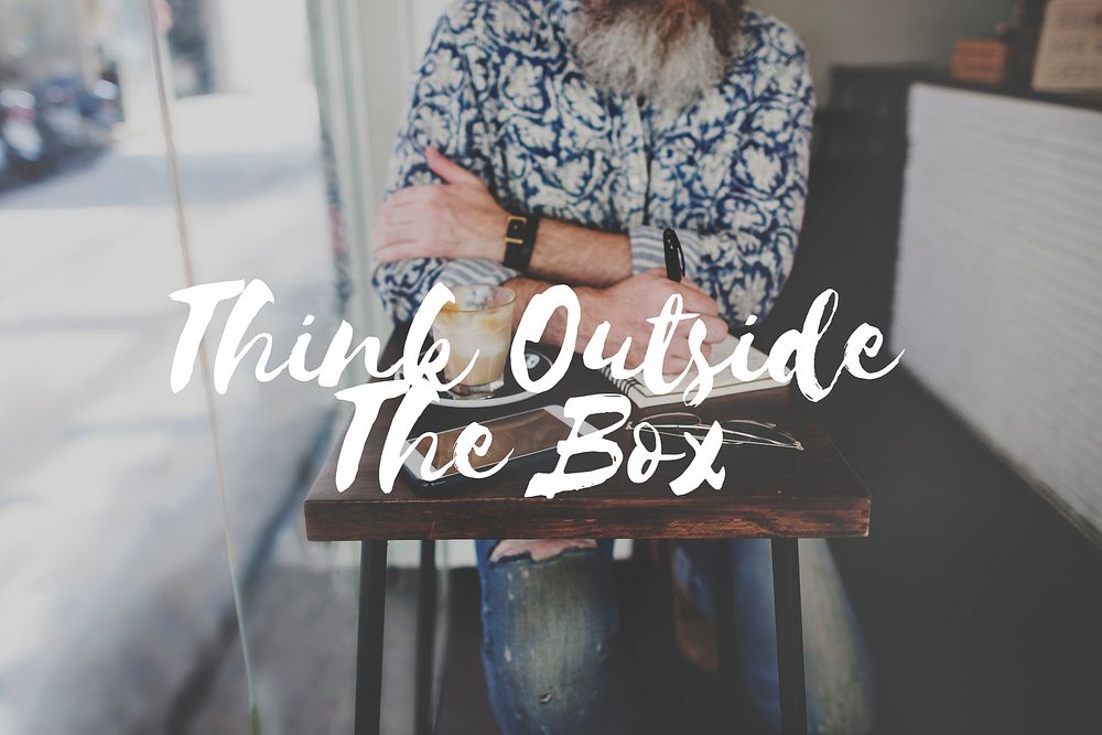 Think Outside The Box Thoughts Graphic Concept