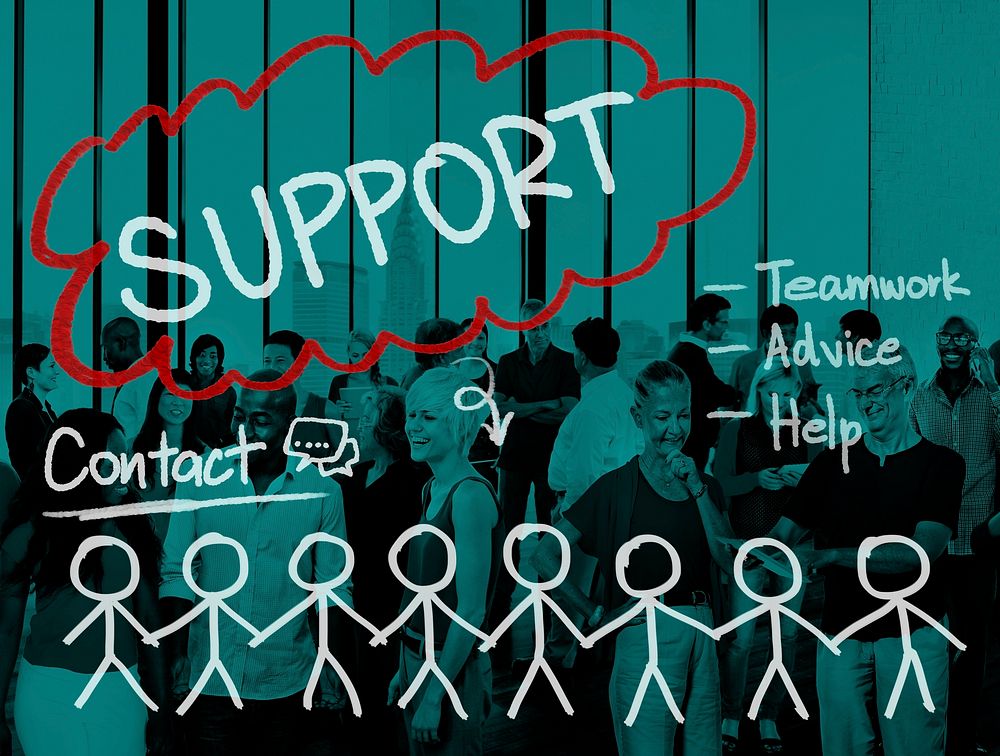 Support Contact Teamwork Advice Business Concept