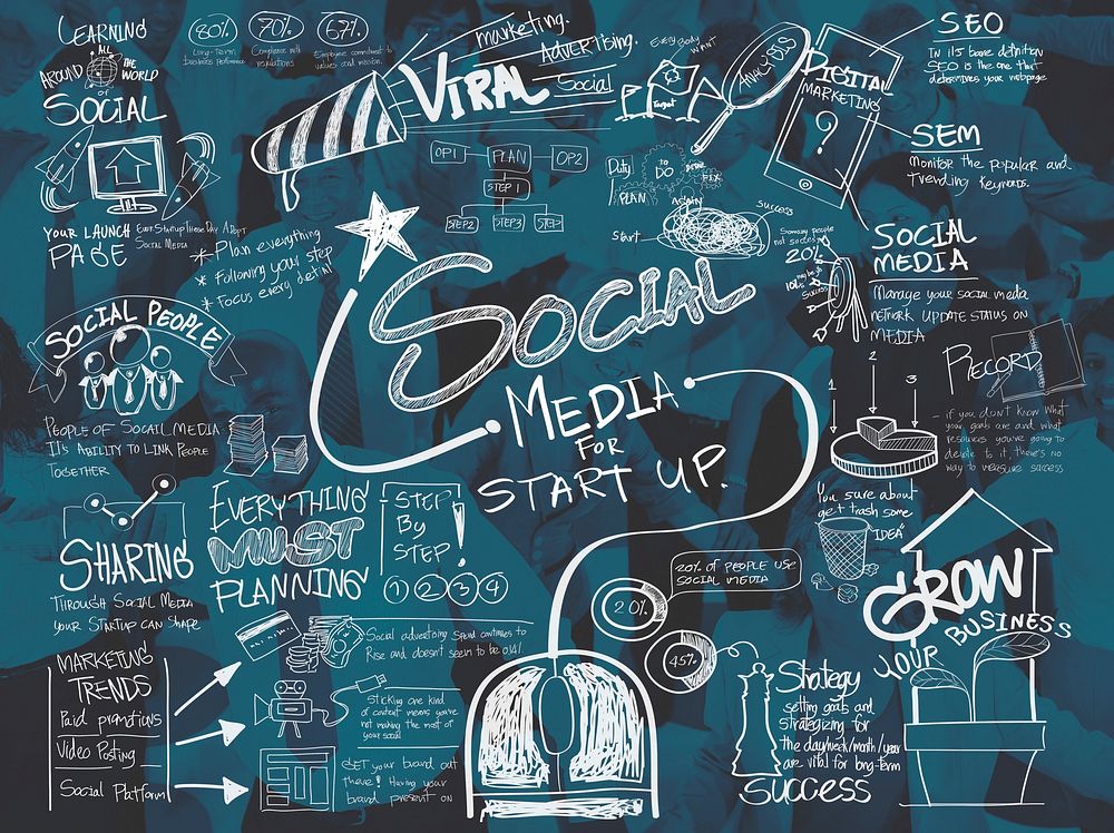 Social Media Technology Global Communication Concept