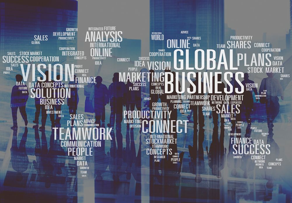 Global Business CooperationF Finanace Vision Plans Concept