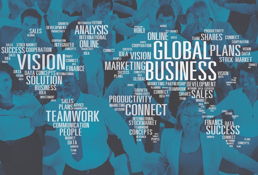 Global Business CooperationF Finanace Vision Plans Concept