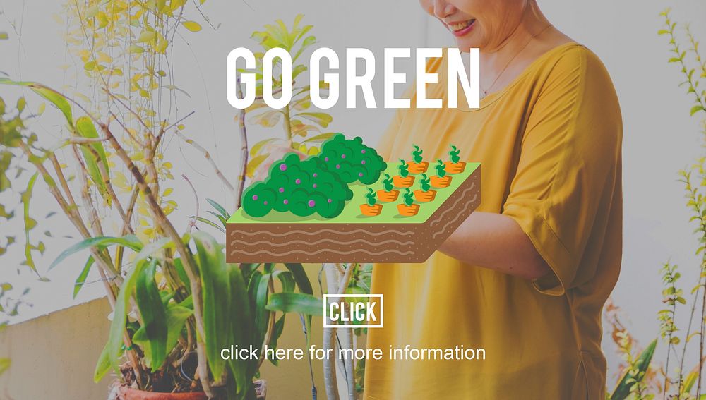 Go Green Farming Planting Gardening Concept