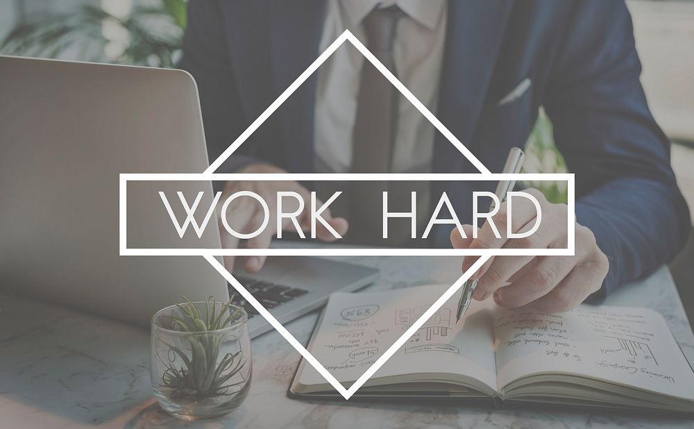 Work Hard Working Overload Productivity Business Concept