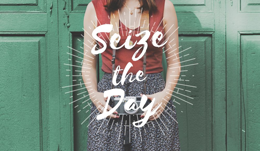Seize The Day Outdoors People Graphic Concept