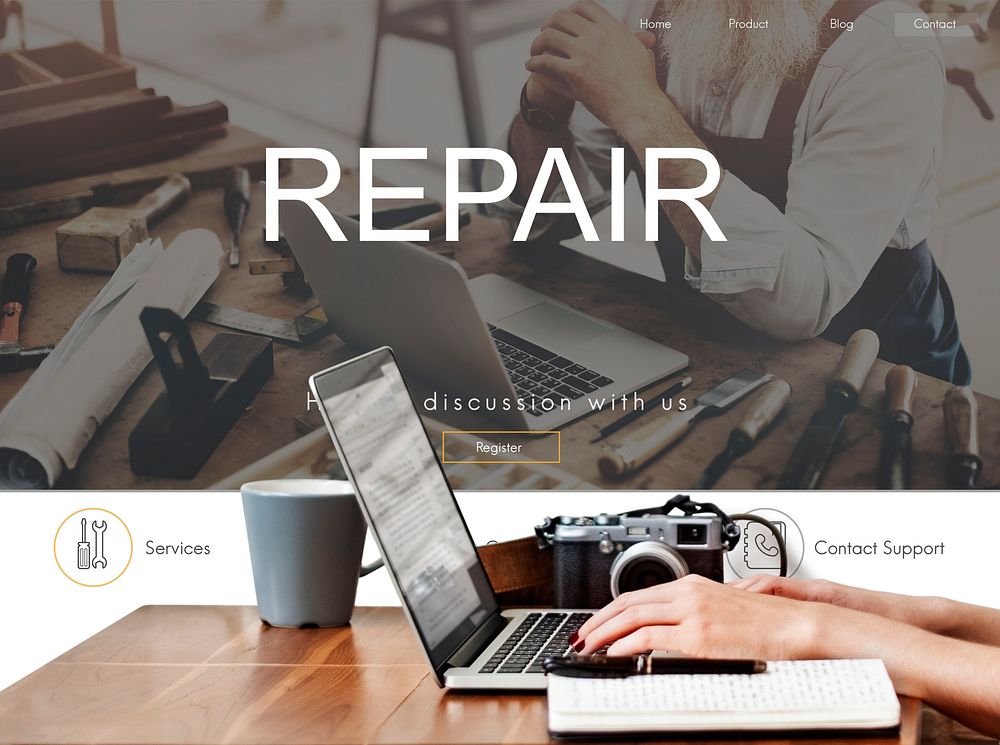 Renovation Repair Construction Design Website Concept