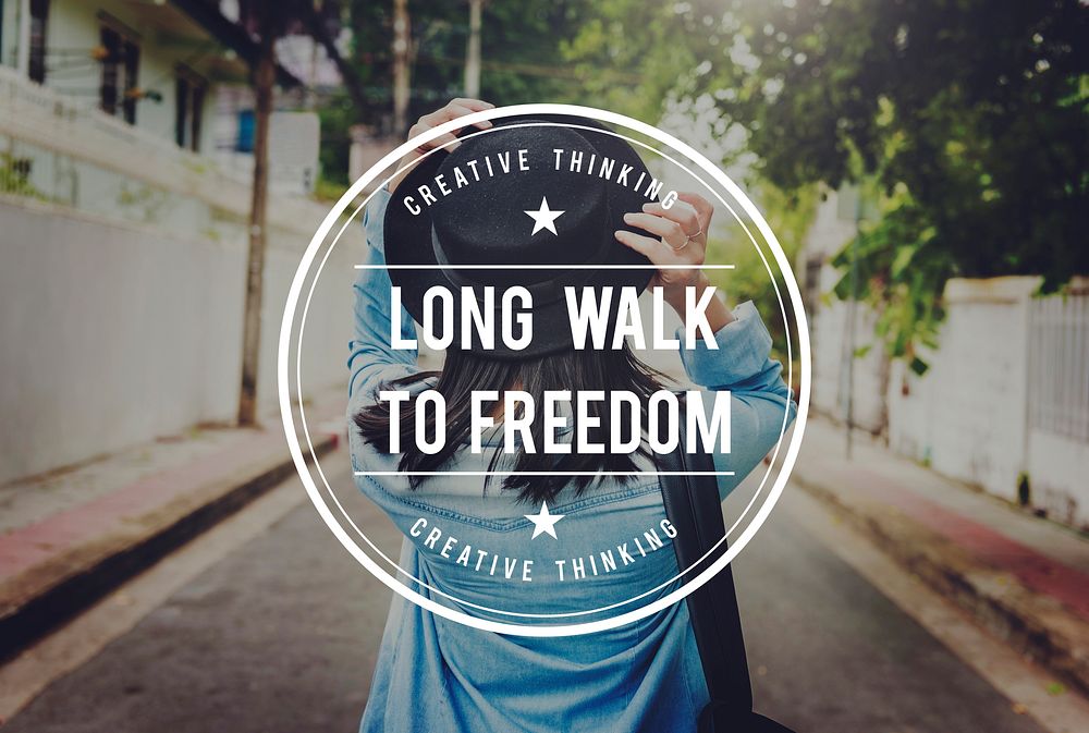 Long Walk to Freedom Emancipated Human Rights Lberty Concept