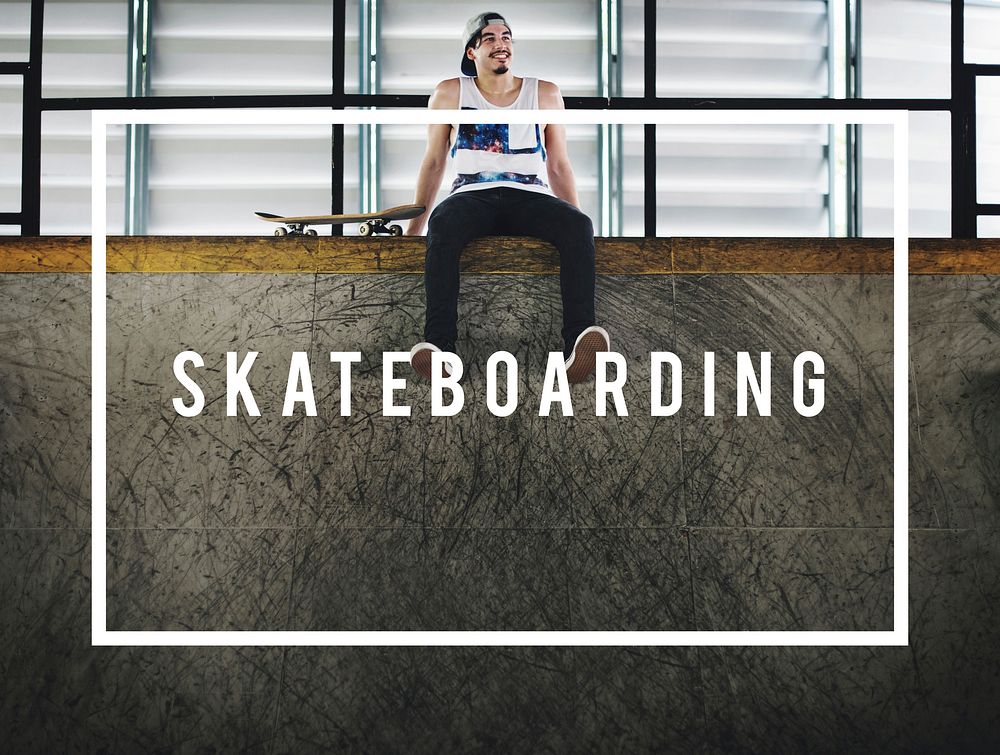 Skater Boy Skating Skateboarding Extreme Sport Concept