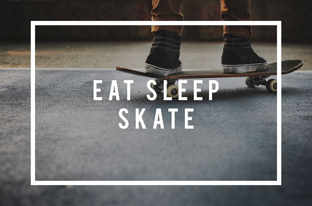 Eat Sleep Skate Ride Along Extreme Sports Get a Grip Concept
